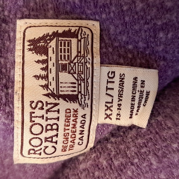 🇨🇦 Girls Roots Sweatshirt Size XXL (13-14 YRS) - Purple 💜 - Picture 5 of 8